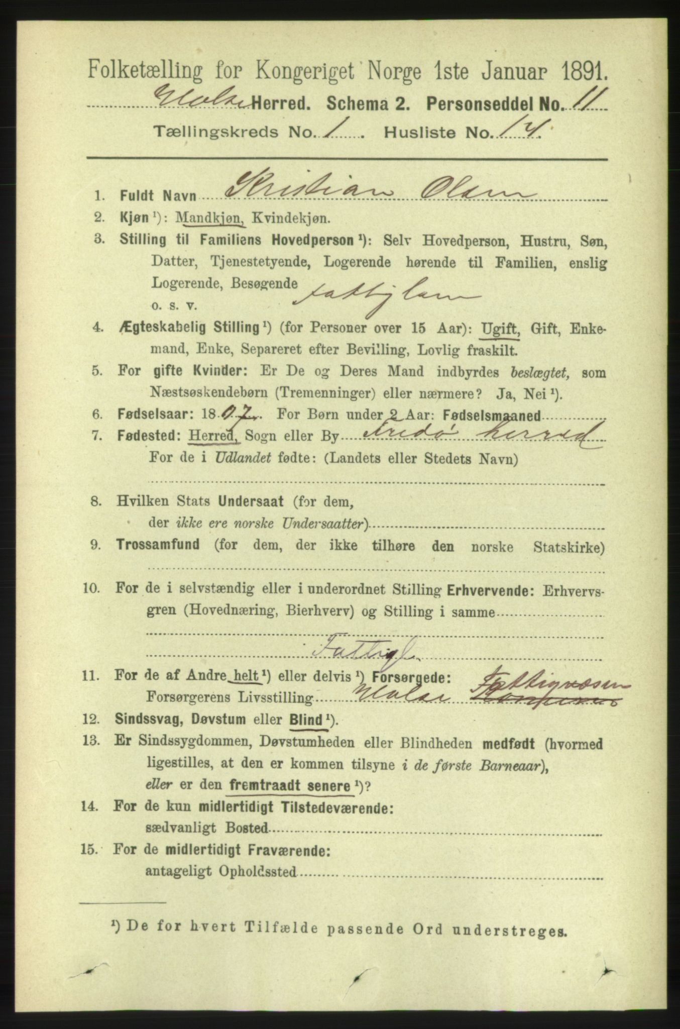 RA, 1891 census for 1571 Halsa, 1891, p. 159