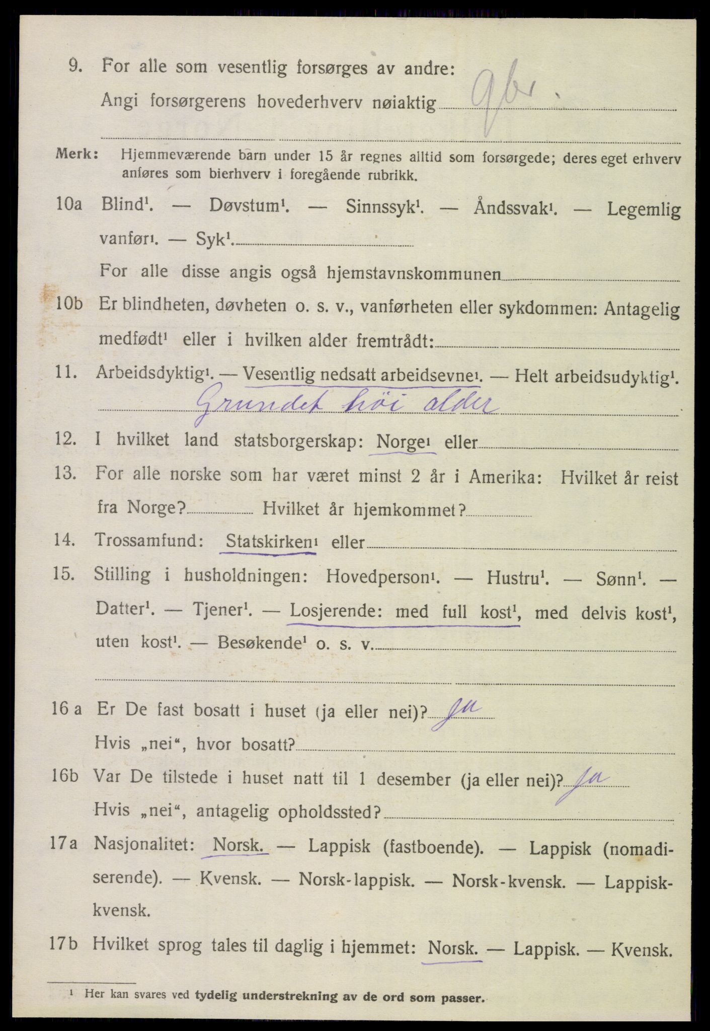 SAT, 1920 census for Gildeskål, 1920, p. 7225