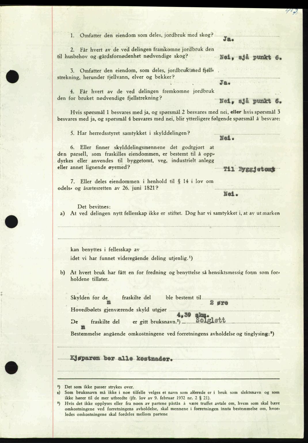 Nordmøre sorenskriveri, AV/SAT-A-4132/1/2/2Ca: Mortgage book no. A110, 1948-1949, Diary no: : 63/1949