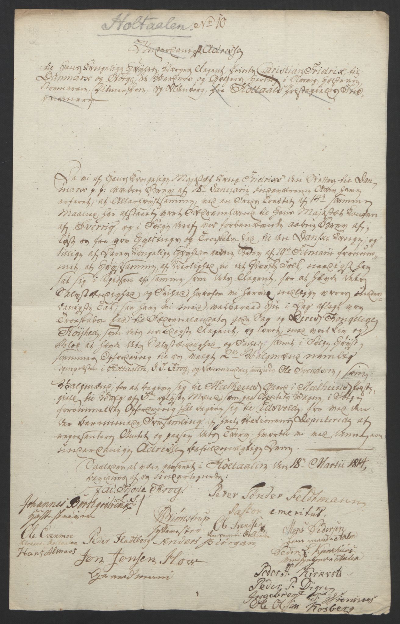 Statsrådssekretariatet, RA/S-1001/D/Db/L0008: Fullmakter for Eidsvollsrepresentantene i 1814. , 1814, p. 437