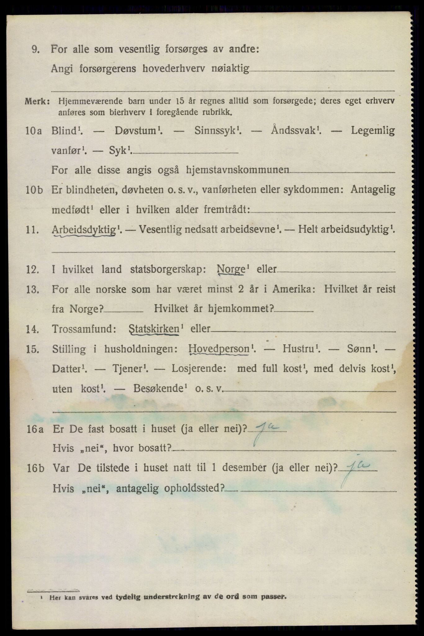 SAKO, 1920 census for Bamble, 1920, p. 4086