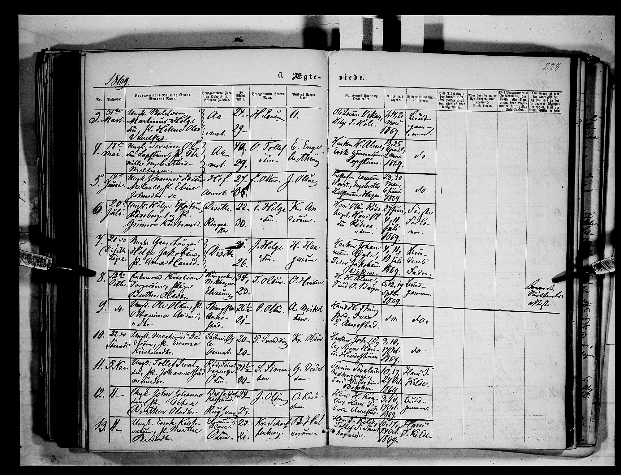 Åmot prestekontor, Hedmark, SAH/PREST-056/H/Ha/Haa/L0008: Parish register (official) no. 8, 1862-1875, p. 278