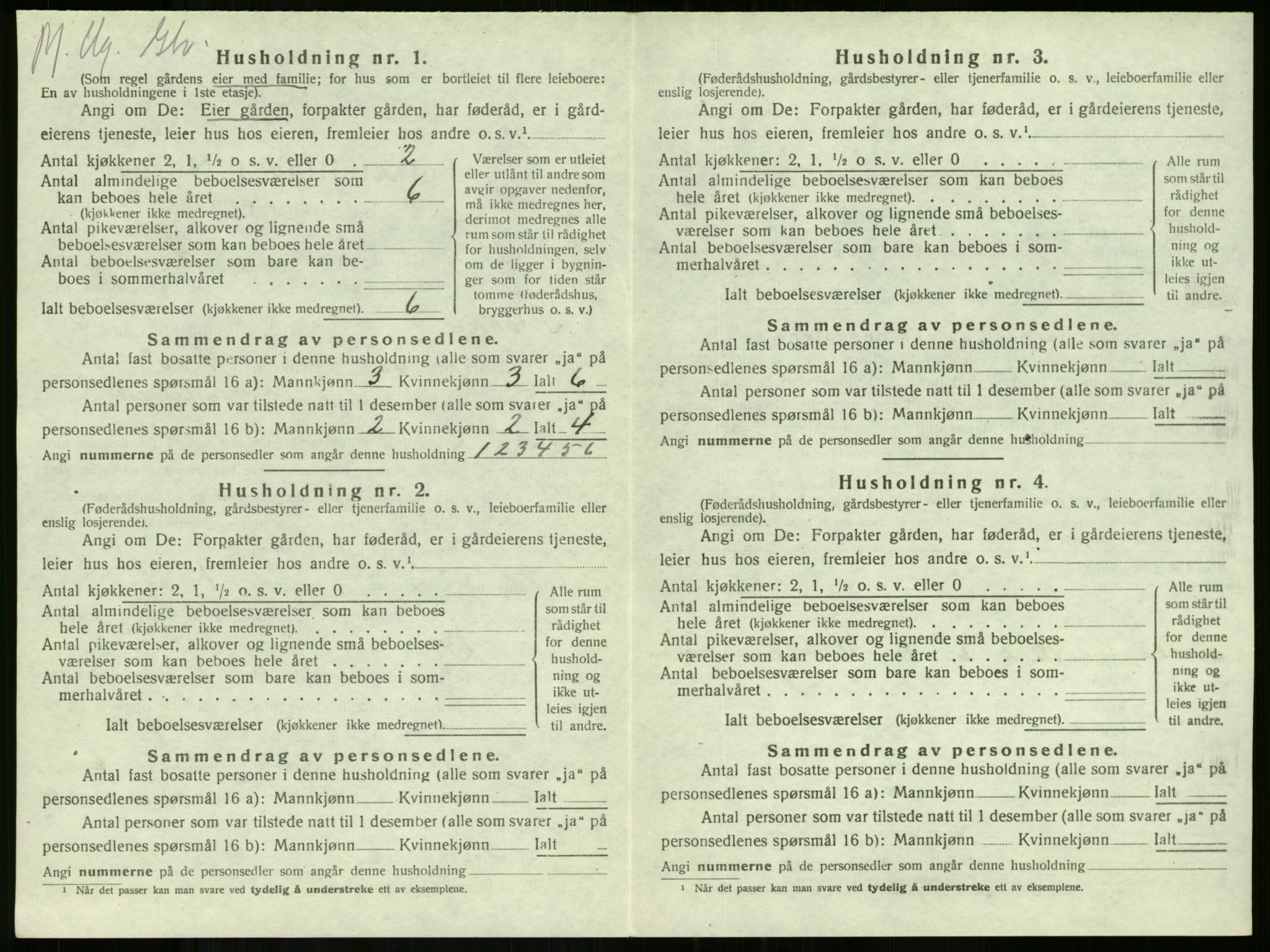 SAKO, 1920 census for Stokke, 1920, p. 1107