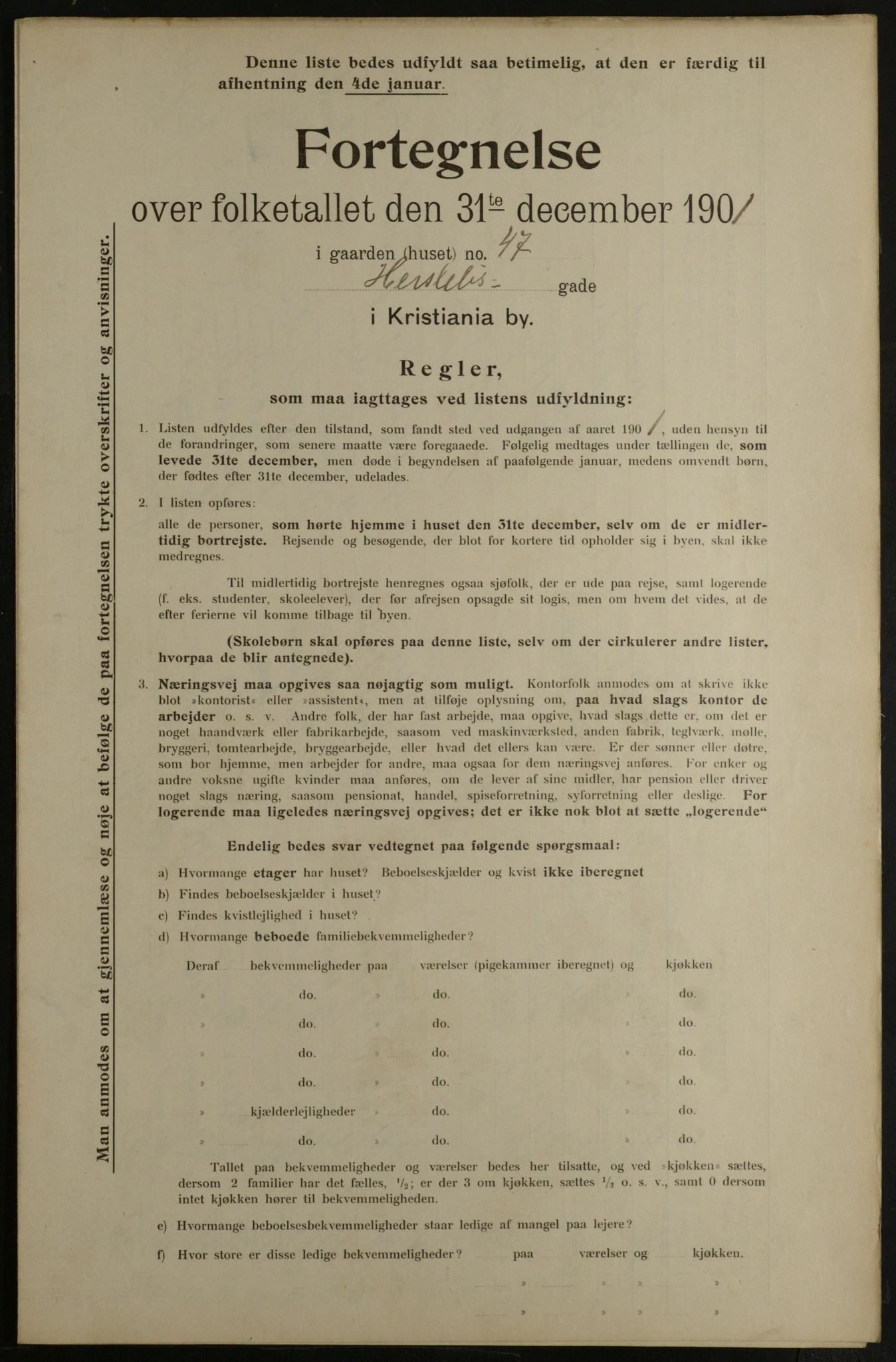 OBA, Municipal Census 1901 for Kristiania, 1901, p. 6284