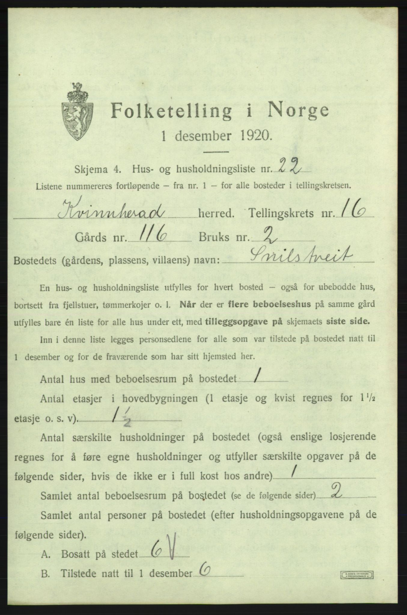 SAB, 1920 census for Kvinnherad, 1920, p. 2365