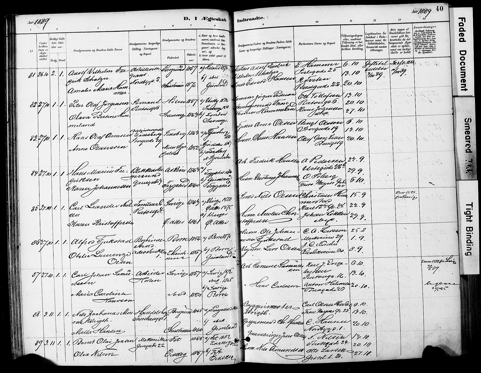 Grønland prestekontor Kirkebøker, SAO/A-10848/F/Fa/L0013: Parish register (official) no. 13, 1887-1906, p. 40