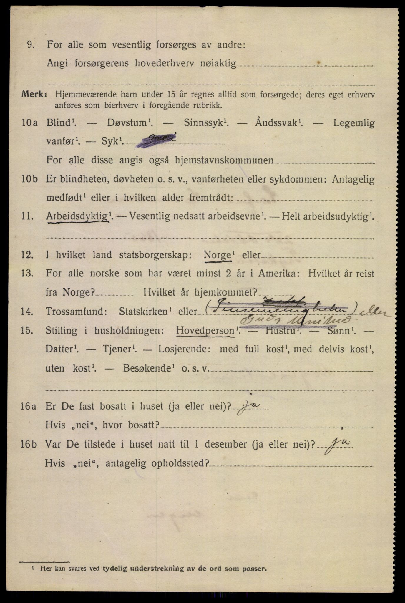 SAKO, 1920 census for Notodden, 1920, p. 6567