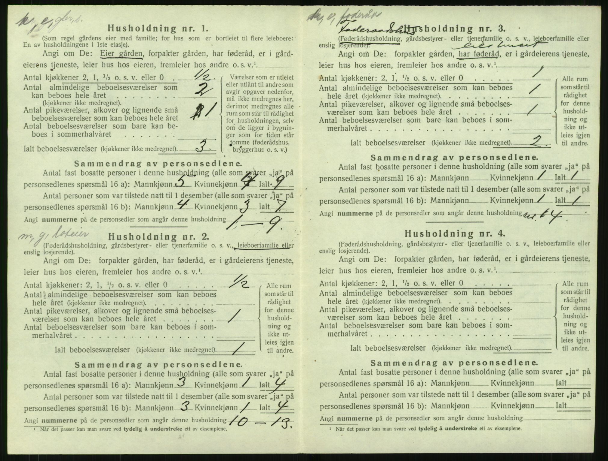 SAT, 1920 census for Giske, 1920, p. 409