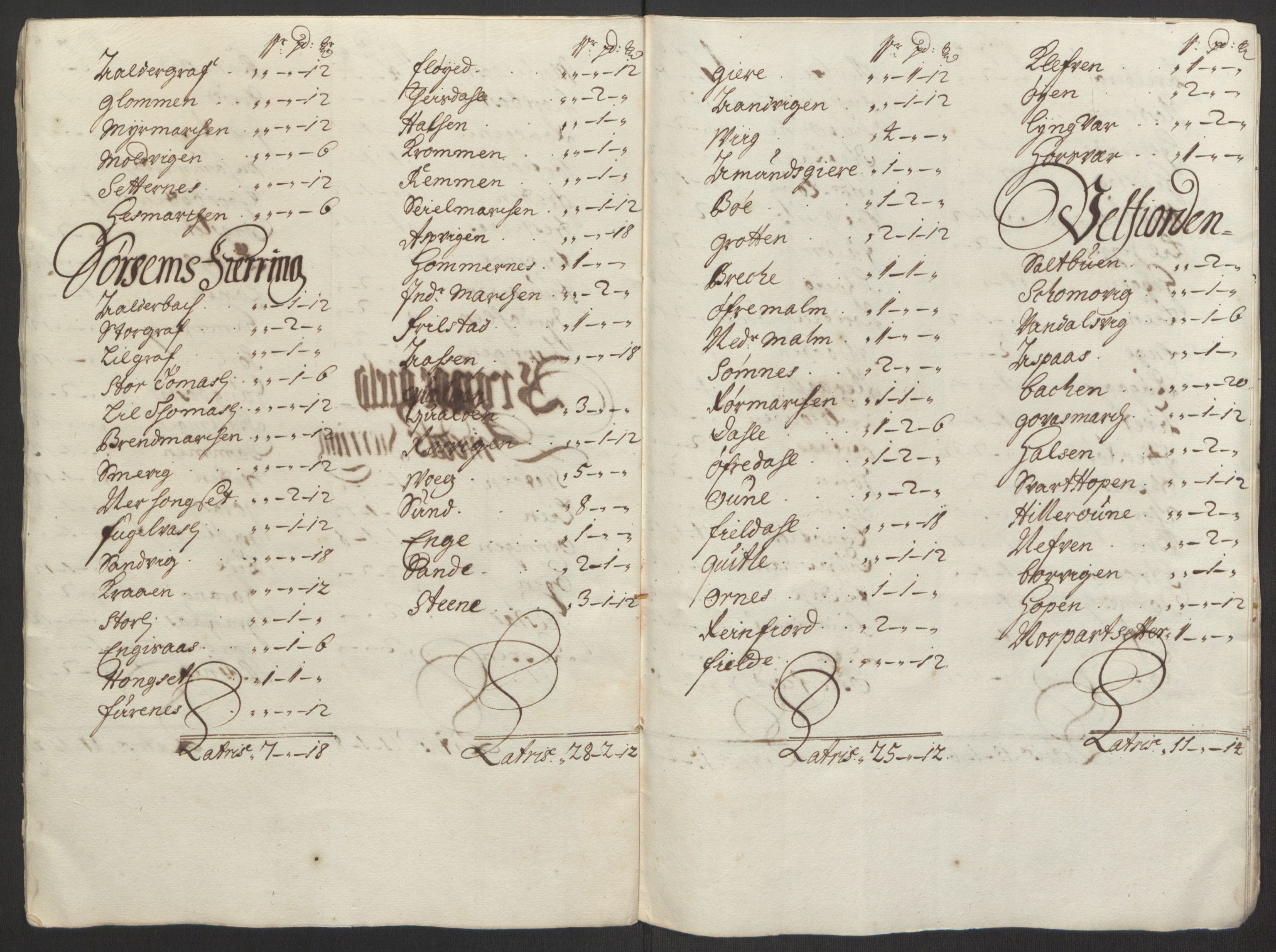 Rentekammeret inntil 1814, Reviderte regnskaper, Fogderegnskap, AV/RA-EA-4092/R65/L4505: Fogderegnskap Helgeland, 1693-1696, p. 85