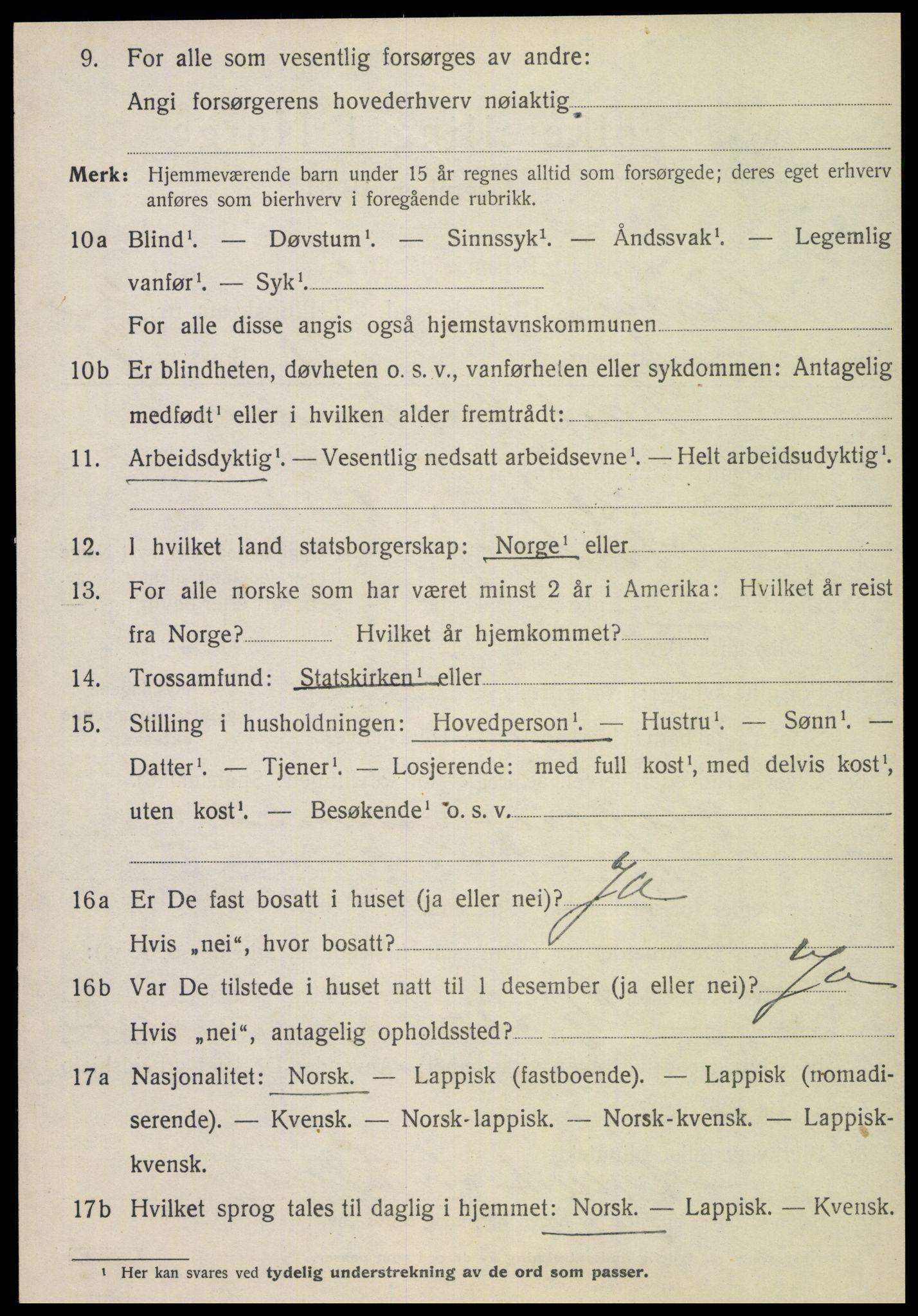 SAT, 1920 census for Otterøy, 1920, p. 1384