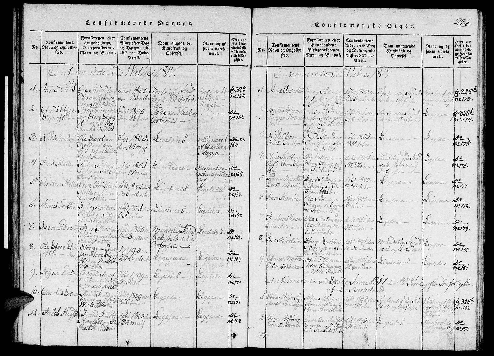 Ministerialprotokoller, klokkerbøker og fødselsregistre - Møre og Romsdal, SAT/A-1454/524/L0351: Parish register (official) no. 524A03, 1816-1838, p. 236