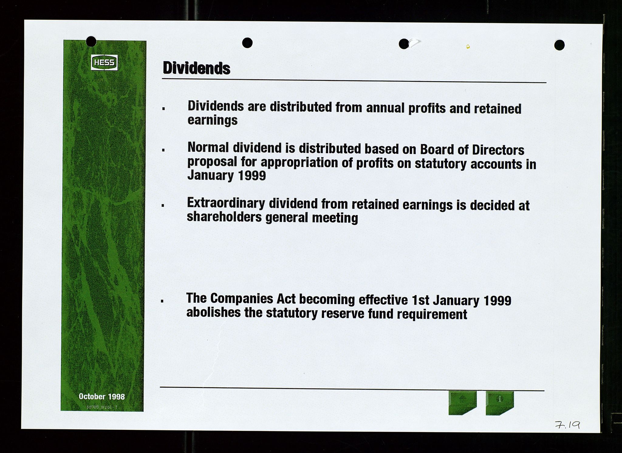 Pa 1766 - Hess Norge AS, AV/SAST-A-102451/A/Aa/L0003: Referater og sakspapirer, 1998-1999, p. 269