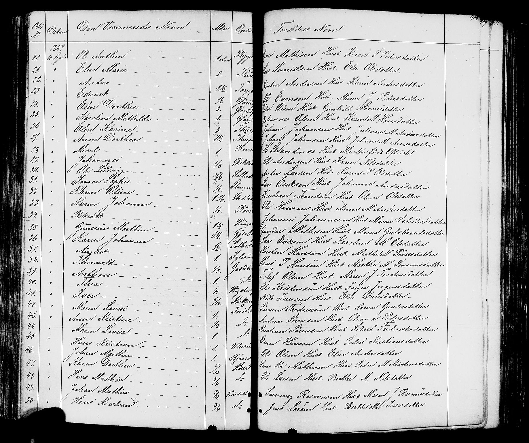 Rakkestad prestekontor Kirkebøker, SAO/A-2008/F/Fa/L0011: Parish register (official) no. I 11, 1862-1877, p. 468