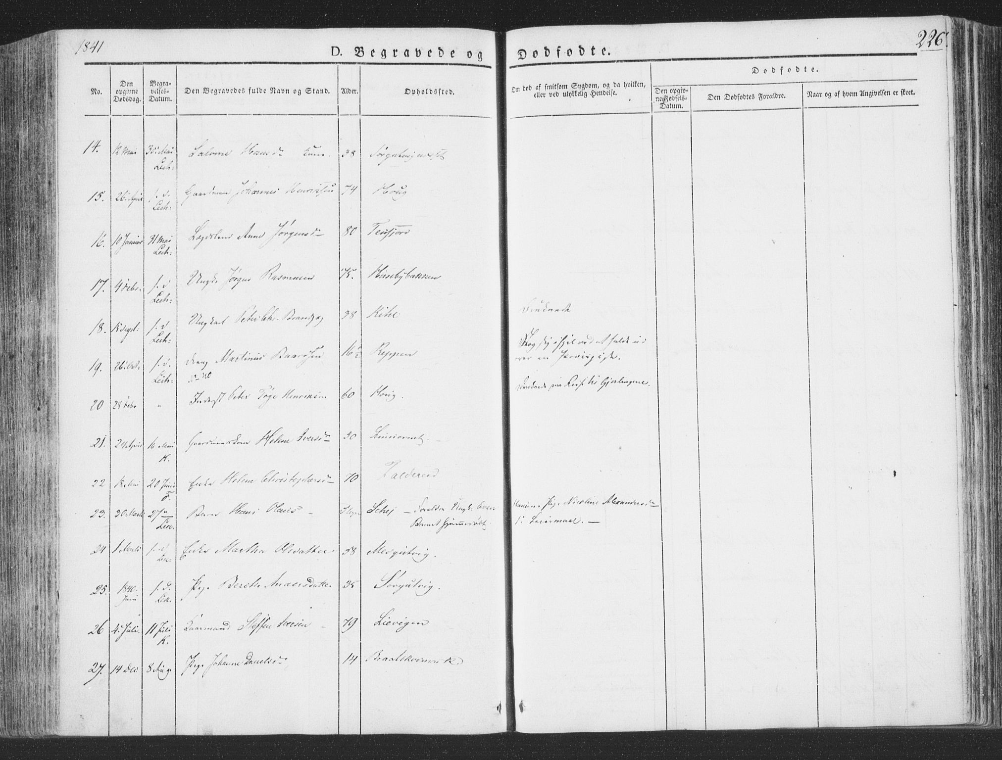 Ministerialprotokoller, klokkerbøker og fødselsregistre - Nord-Trøndelag, AV/SAT-A-1458/780/L0639: Parish register (official) no. 780A04, 1830-1844, p. 226