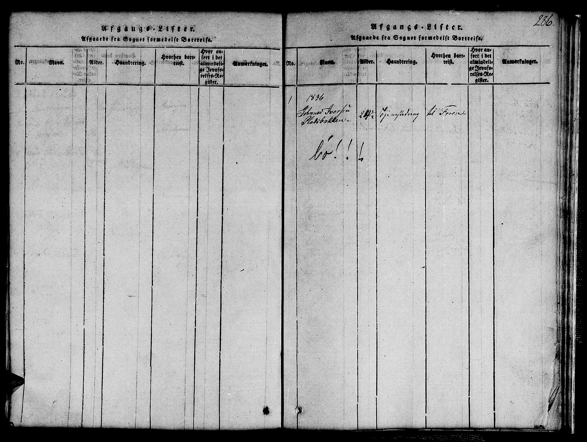 Ministerialprotokoller, klokkerbøker og fødselsregistre - Sør-Trøndelag, SAT/A-1456/691/L1092: Parish register (copy) no. 691C03, 1816-1852, p. 286