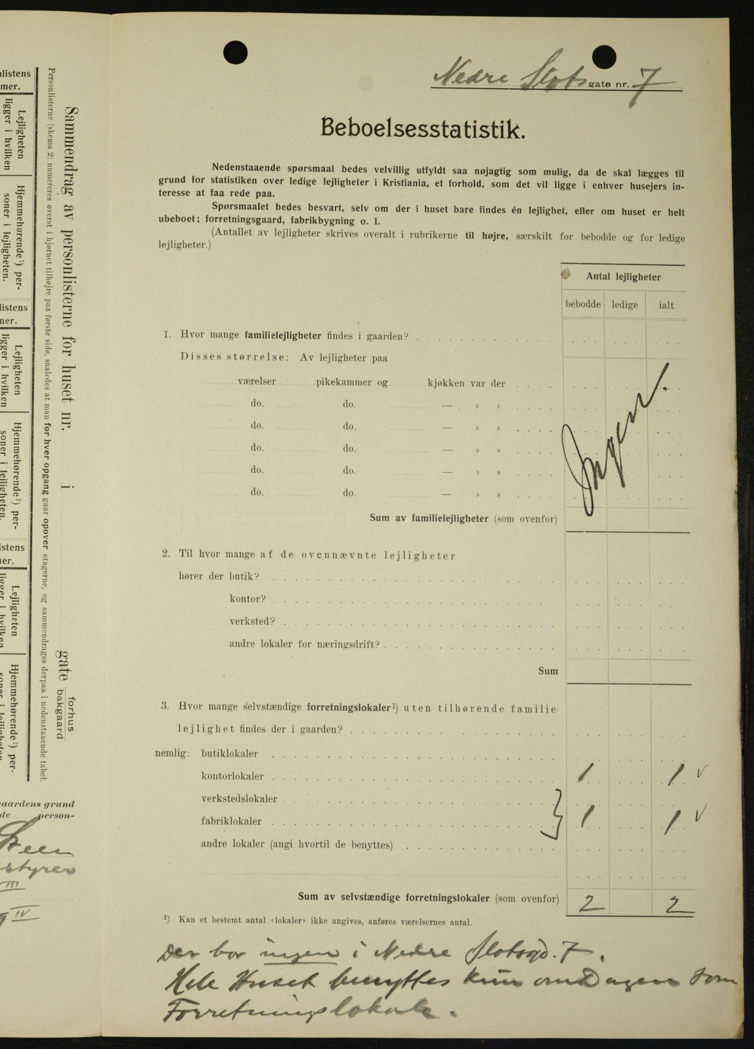 OBA, Municipal Census 1909 for Kristiania, 1909, p. 62969