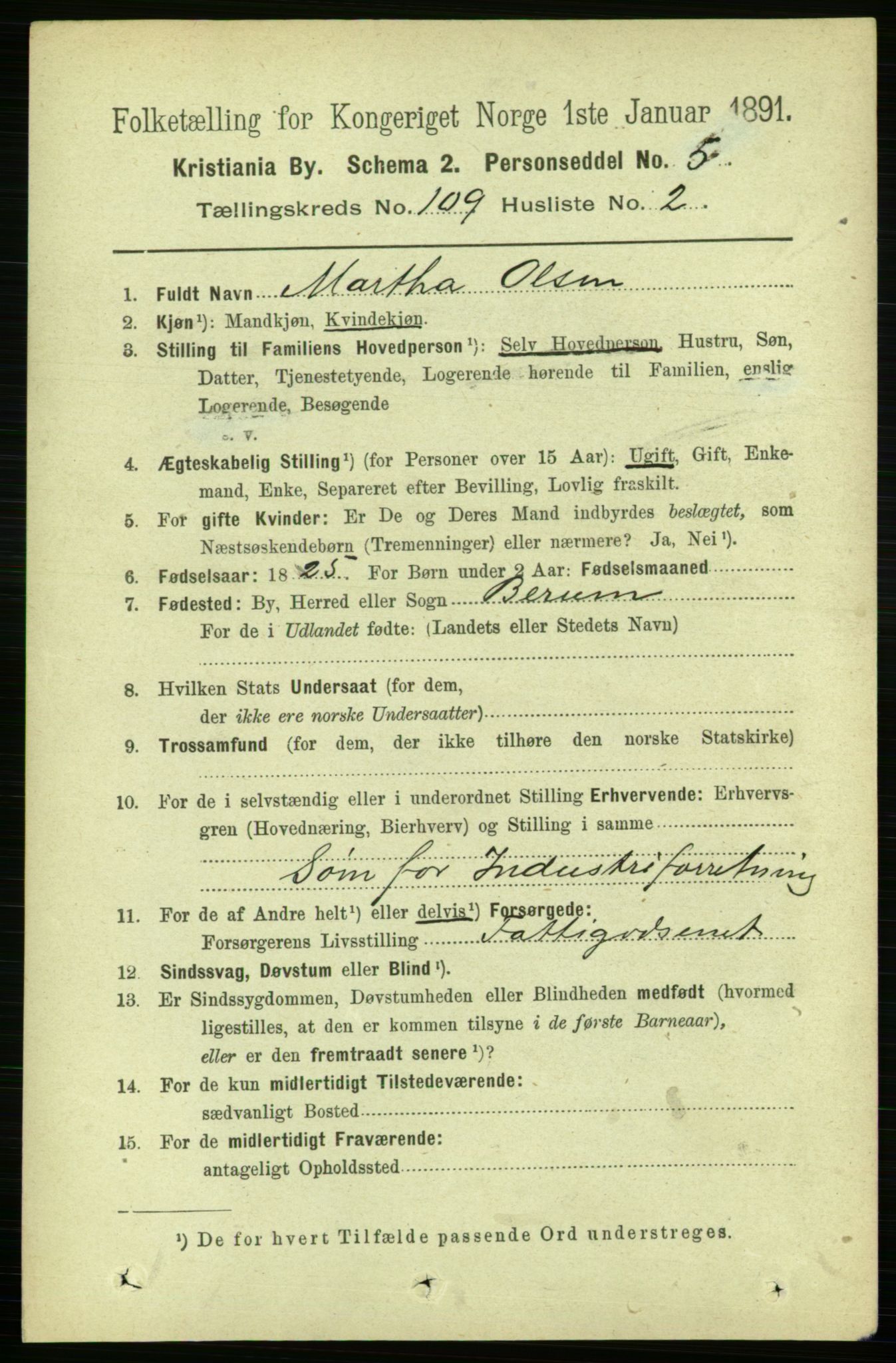 RA, 1891 census for 0301 Kristiania, 1891, p. 56418