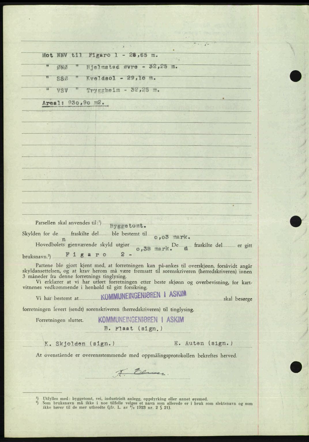 Rakkestad sorenskriveri, AV/SAO-A-10686/G/Gb/Gba/Gbab/L0012a: Mortgage book no. A12 I, 1945-1946, Diary no: : 134/1946