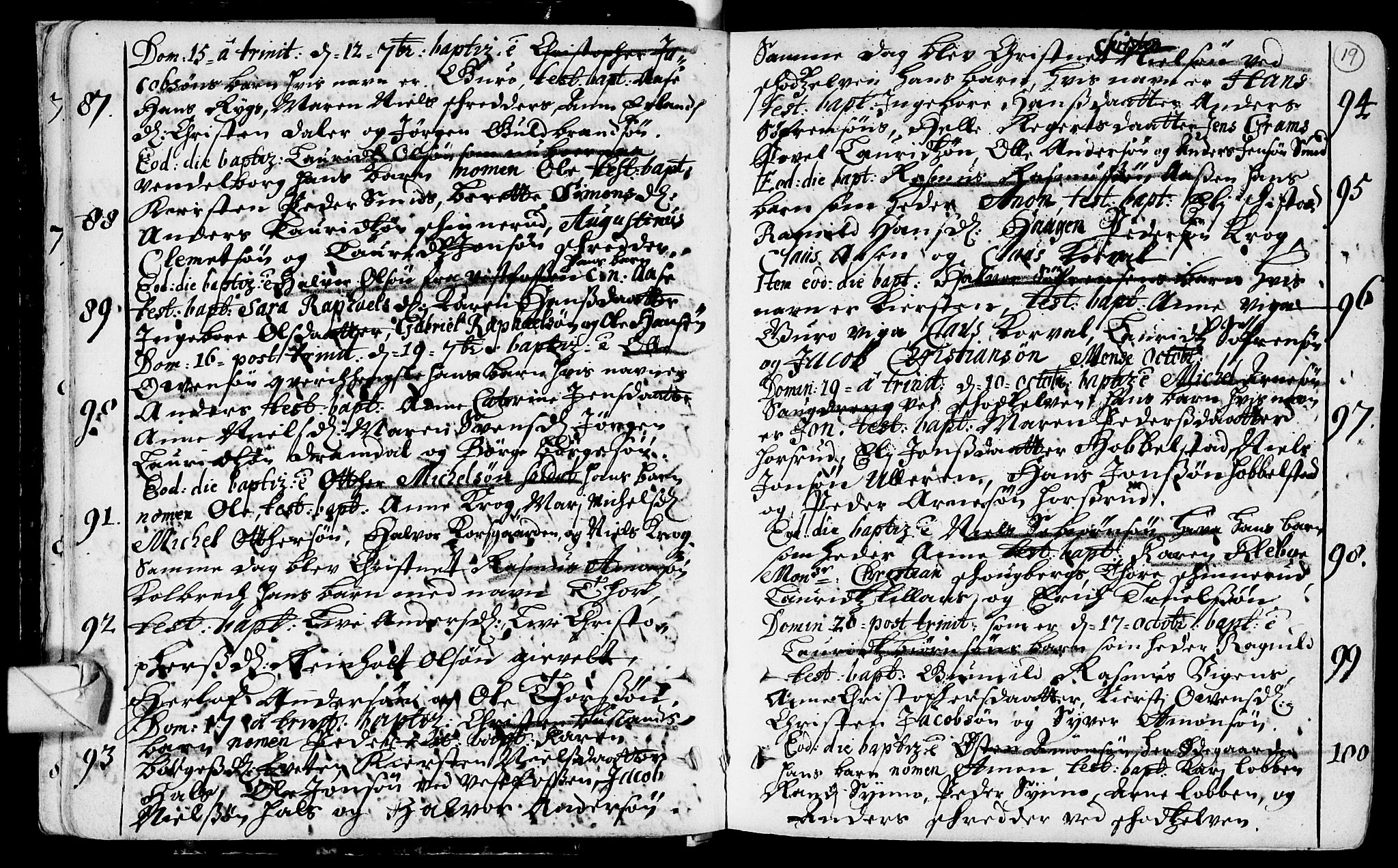 Eiker kirkebøker, AV/SAKO-A-4/F/Fa/L0002: Parish register (official) no. I 2, 1705-1724, p. 19