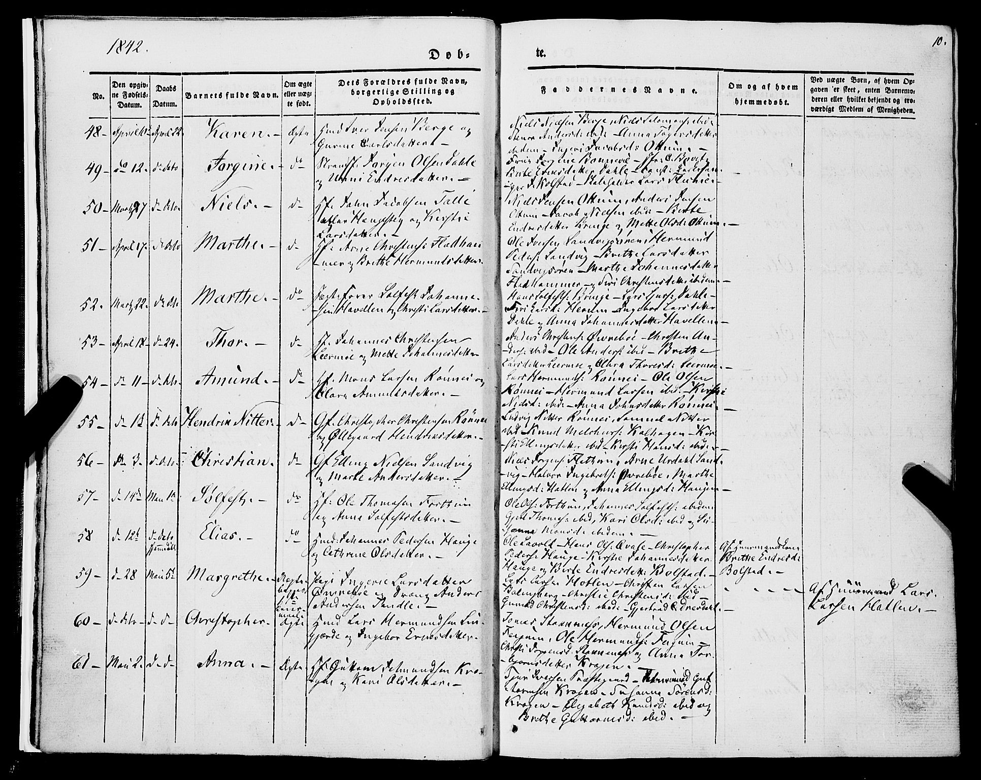 Luster sokneprestembete, AV/SAB-A-81101/H/Haa/Haaa/L0006: Parish register (official) no. A 6, 1840-1848, p. 10