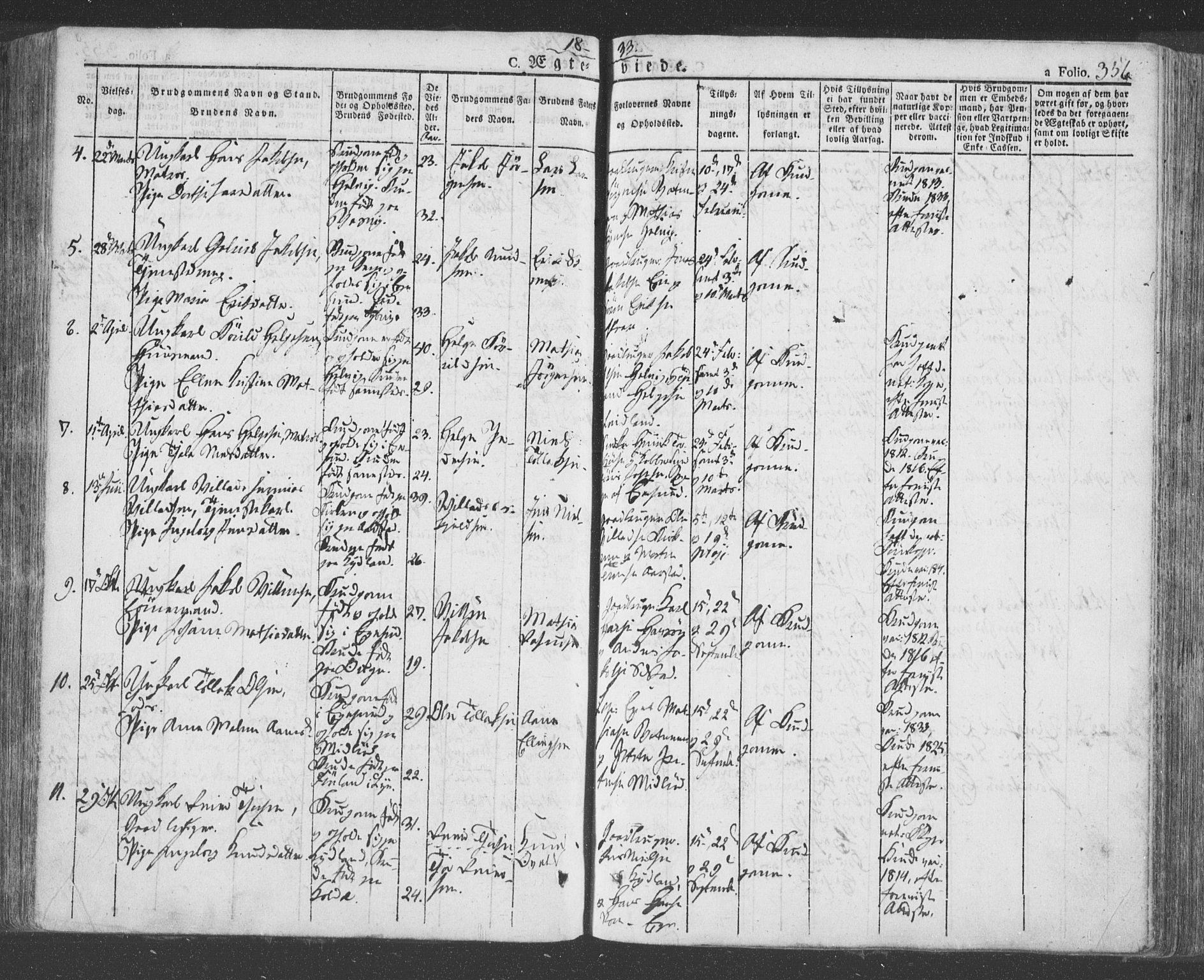 Eigersund sokneprestkontor, AV/SAST-A-101807/S08/L0009: Parish register (official) no. A 9, 1827-1850, p. 356