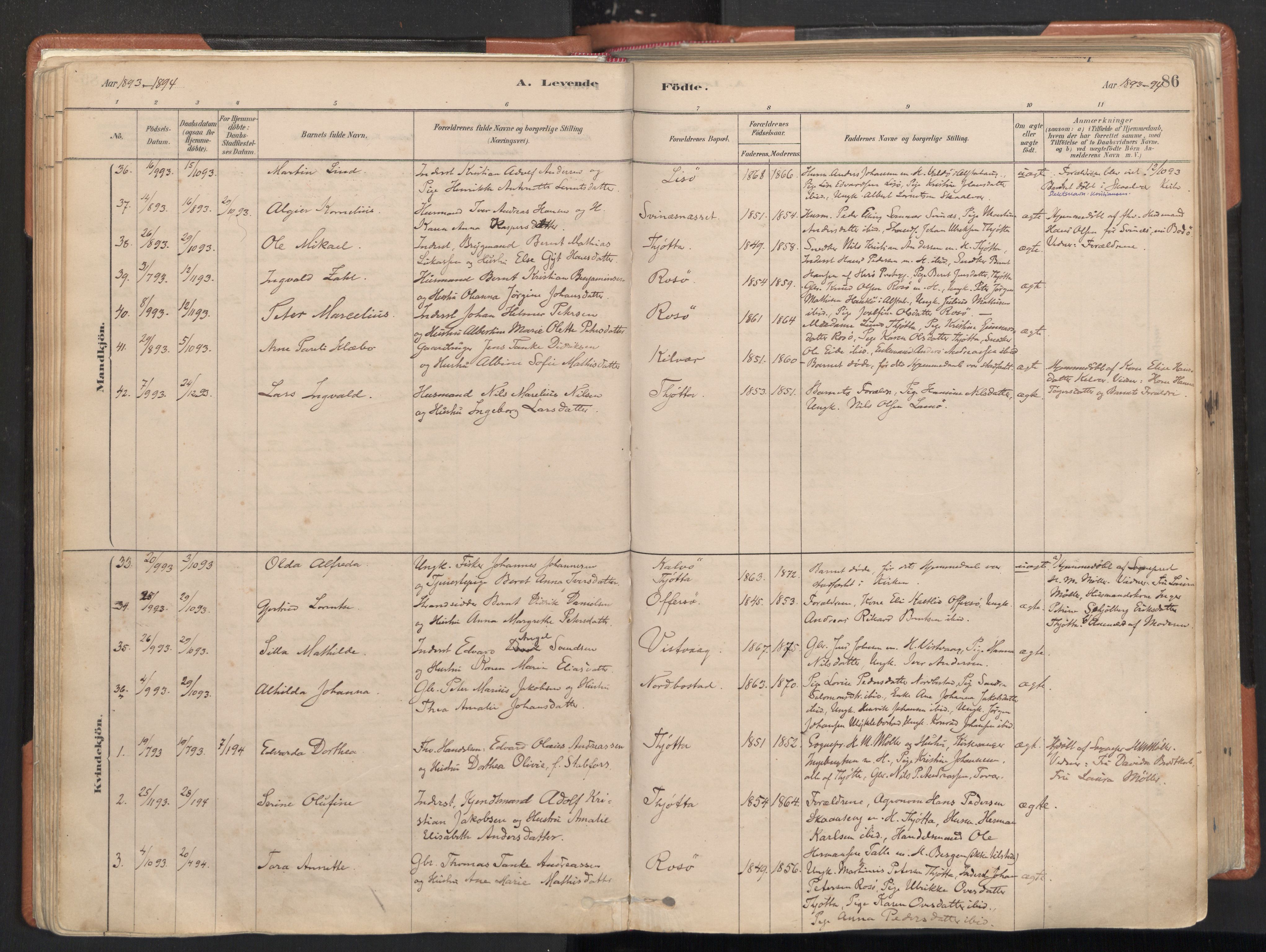 Ministerialprotokoller, klokkerbøker og fødselsregistre - Nordland, AV/SAT-A-1459/817/L0264: Parish register (official) no. 817A04, 1878-1907, p. 86