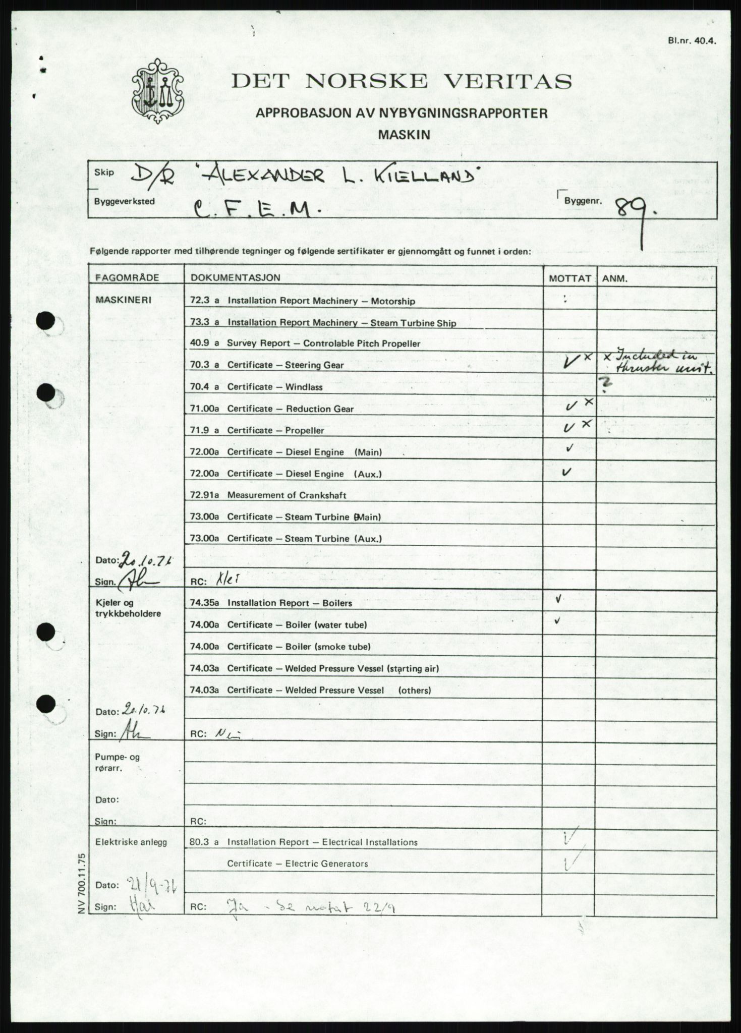 Justisdepartementet, Granskningskommisjonen ved Alexander Kielland-ulykken 27.3.1980, AV/RA-S-1165/D/L0025: I Det norske Veritas (Doku.liste + I6, I12, I18-I20, I29, I32-I33, I35, I37-I39, I42)/J Department of Energy (J11)/M Lloyds Register(M6, M8-M10)/T (T2-T3/ U Stabilitet (U1-U2)/V Forankring (V1-V3), 1980-1981, p. 45