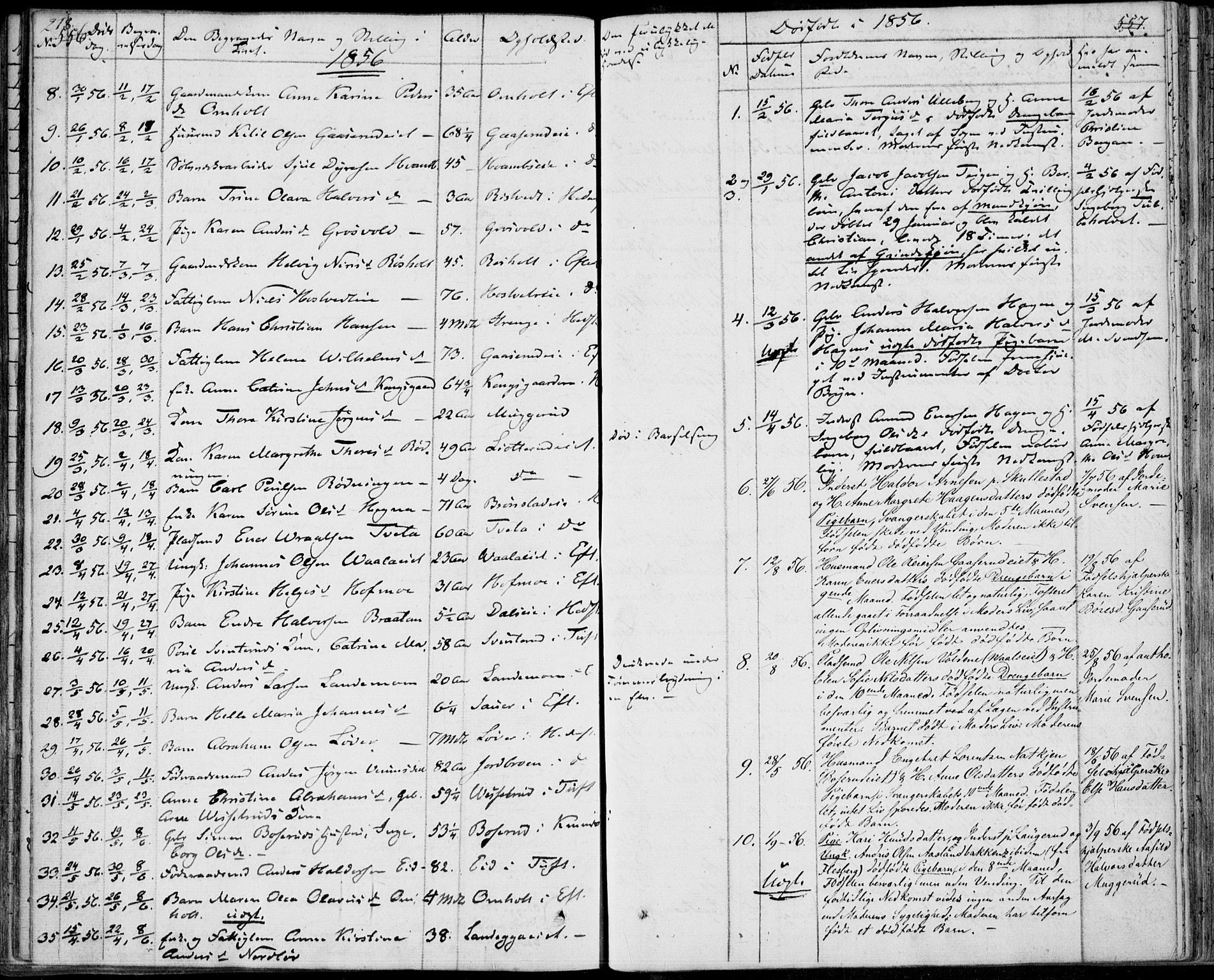 Sandsvær kirkebøker, AV/SAKO-A-244/F/Fa/L0005: Parish register (official) no. I 5, 1840-1856, p. 556-557