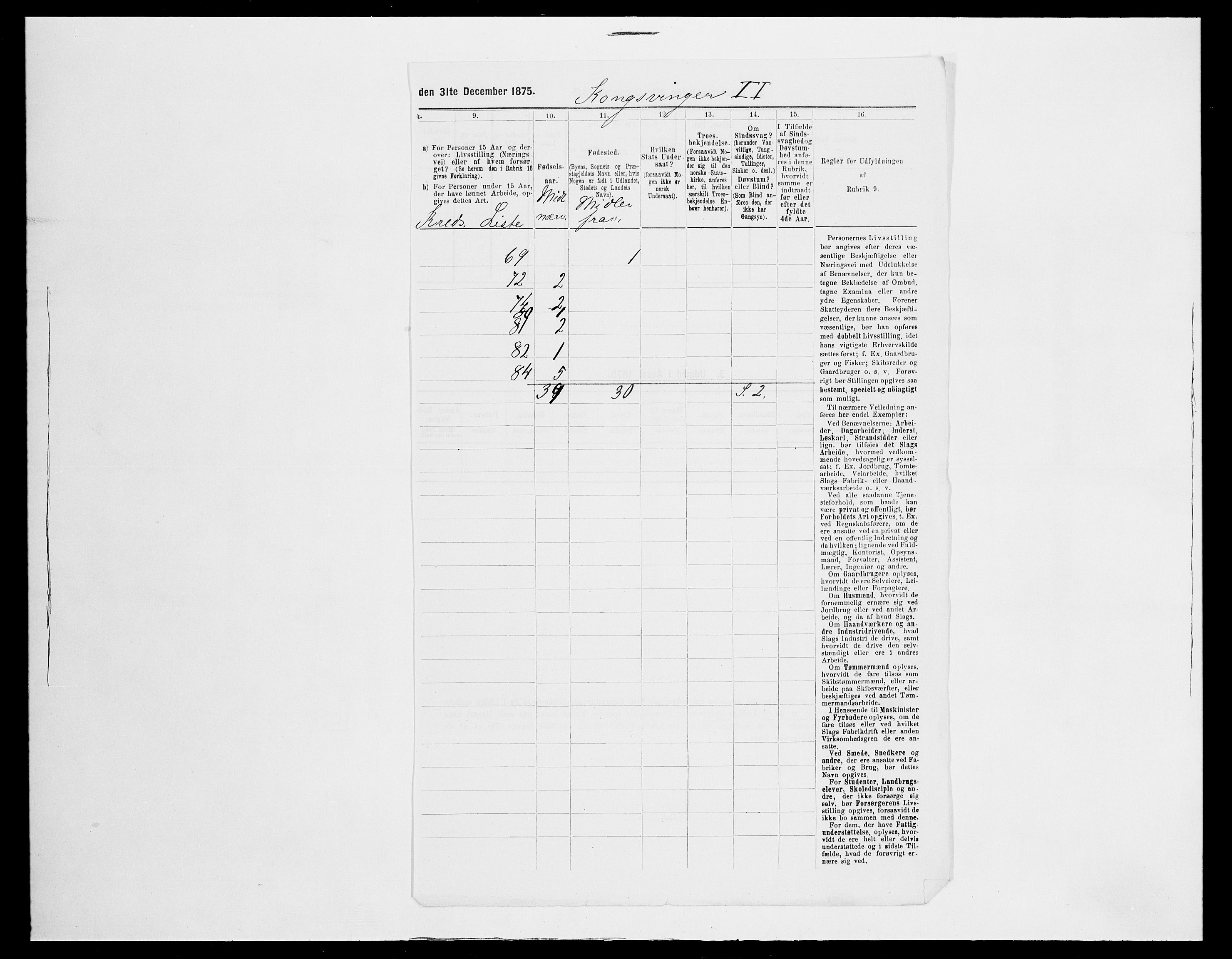 SAH, 1875 census for 0402B Vinger/Kongsvinger, 1875, p. 9