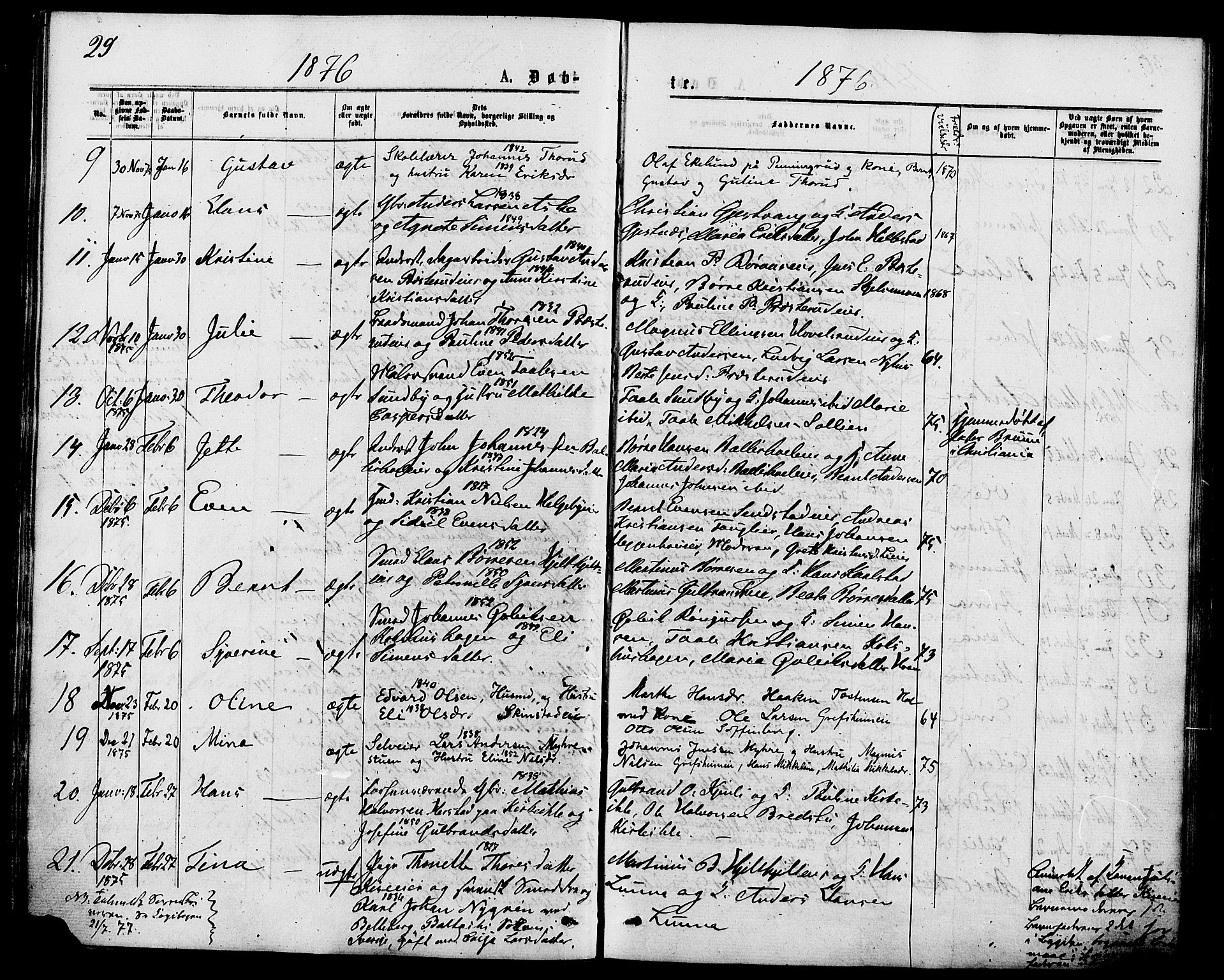 Nes prestekontor, Hedmark, AV/SAH-PREST-020/K/Ka/L0005: Parish register (official) no. 5, 1872-1886, p. 29