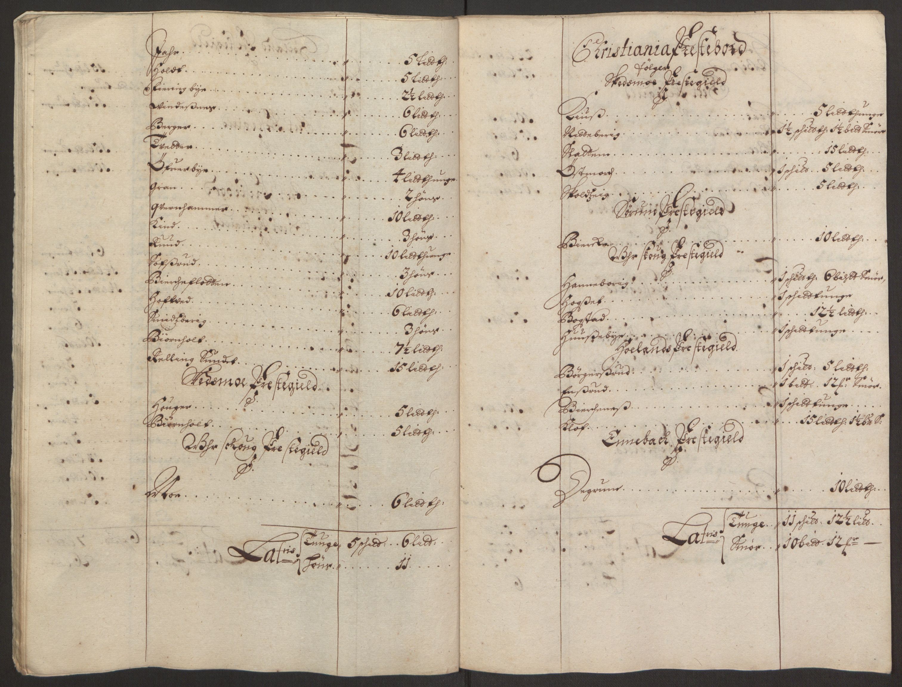 Rentekammeret inntil 1814, Reviderte regnskaper, Fogderegnskap, AV/RA-EA-4092/R11/L0579: Fogderegnskap Nedre Romerike, 1694-1695, p. 179