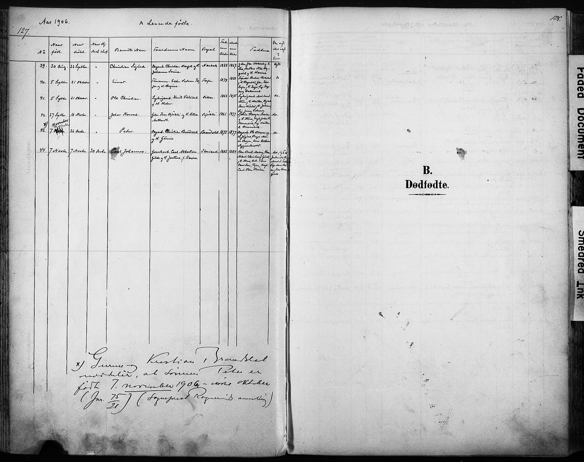 Ministerialprotokoller, klokkerbøker og fødselsregistre - Sør-Trøndelag, SAT/A-1456/616/L0411: Parish register (official) no. 616A08, 1894-1906, p. 127-128