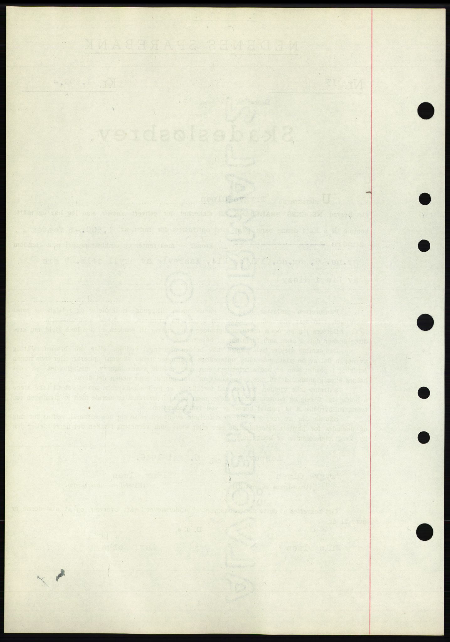Nedenes sorenskriveri, SAK/1221-0006/G/Gb/Gbb/L0003: Mortgage book no. B3b, 1946-1946, Diary no: : 434/1946