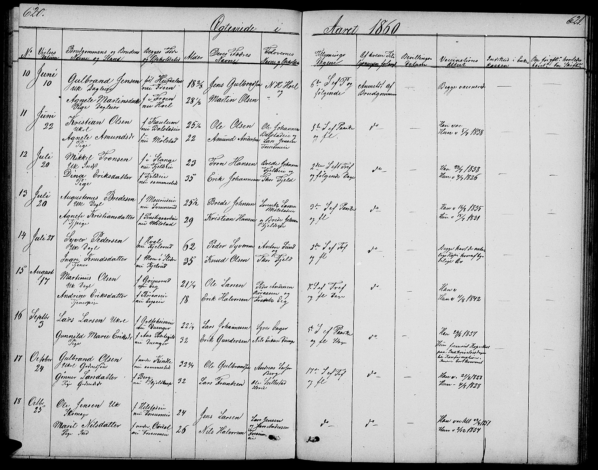 Nes prestekontor, Hedmark, SAH/PREST-020/L/La/L0005: Parish register (copy) no. 5, 1852-1889, p. 620-621