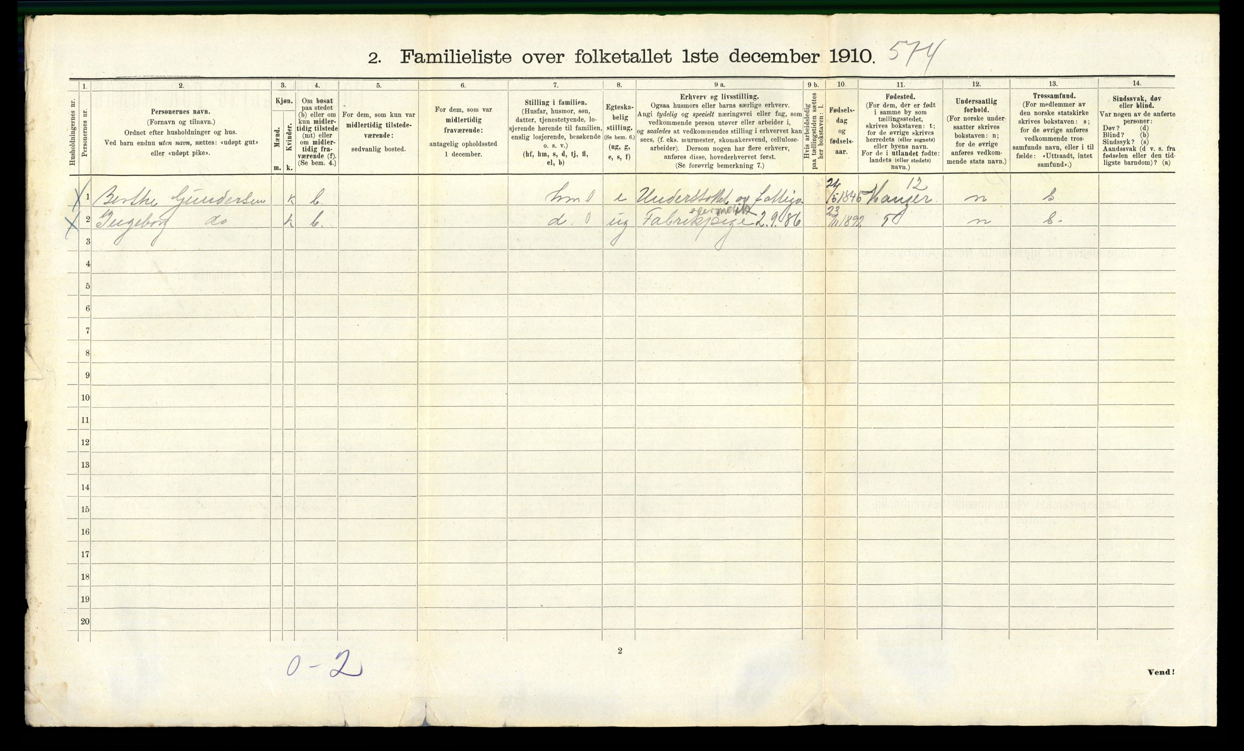 RA, 1910 census for Bergen, 1910, p. 14902