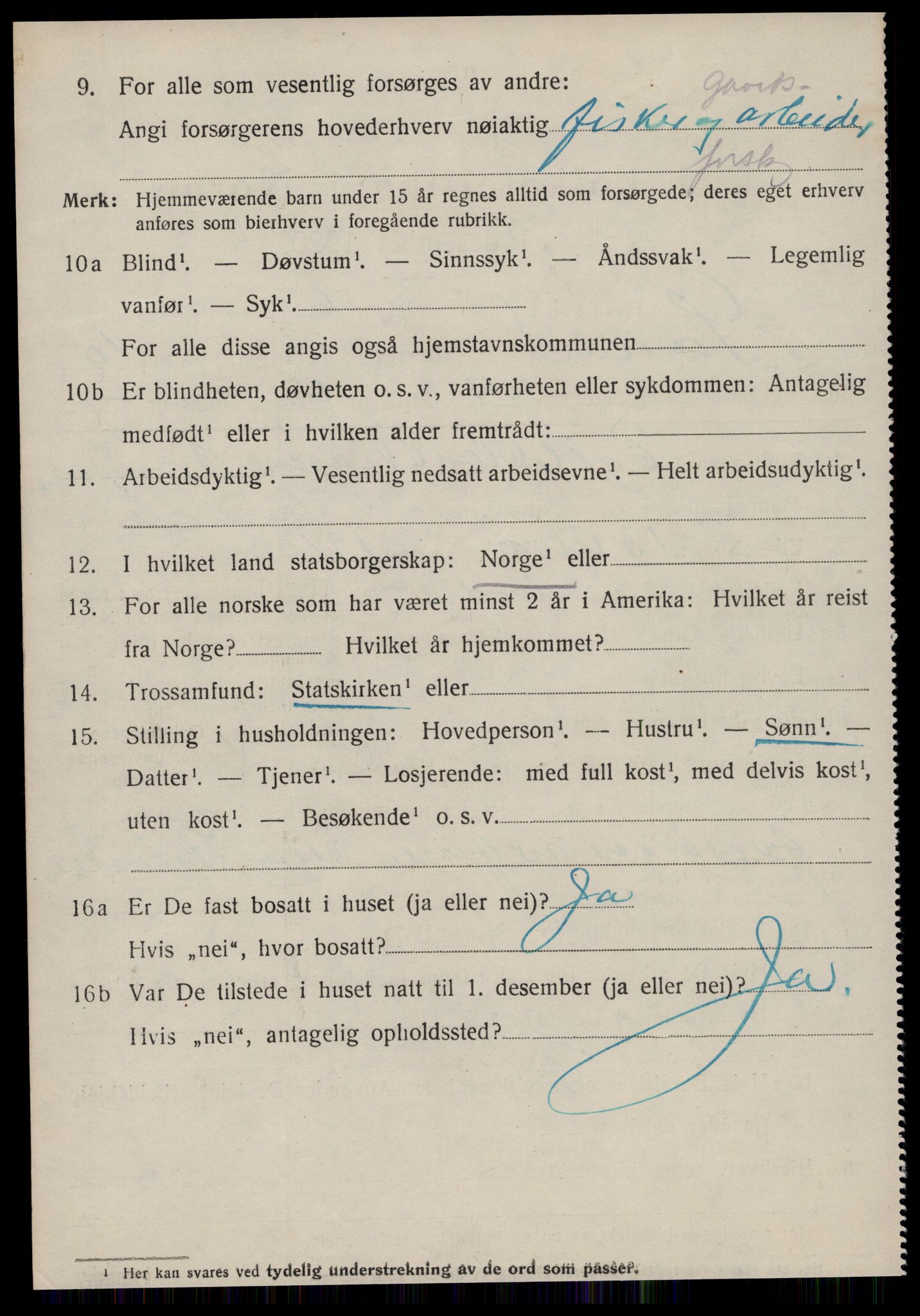 SAT, 1920 census for Sande (MR), 1920, p. 5729