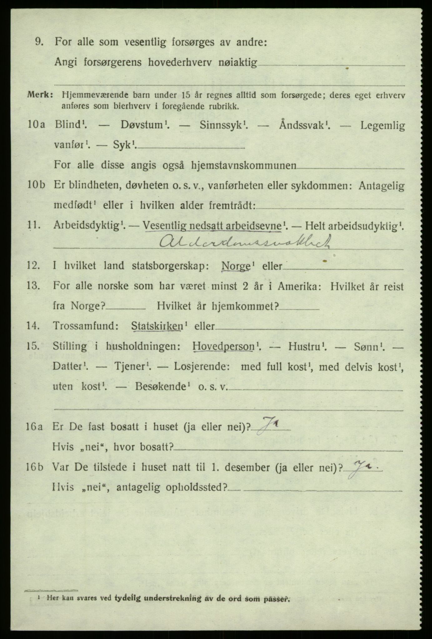 SAB, 1920 census for Sogndal, 1920, p. 7522