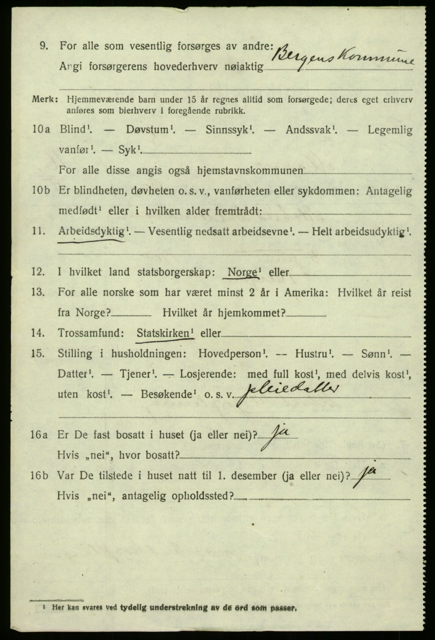 SAB, 1920 census for Manger, 1920, p. 9511