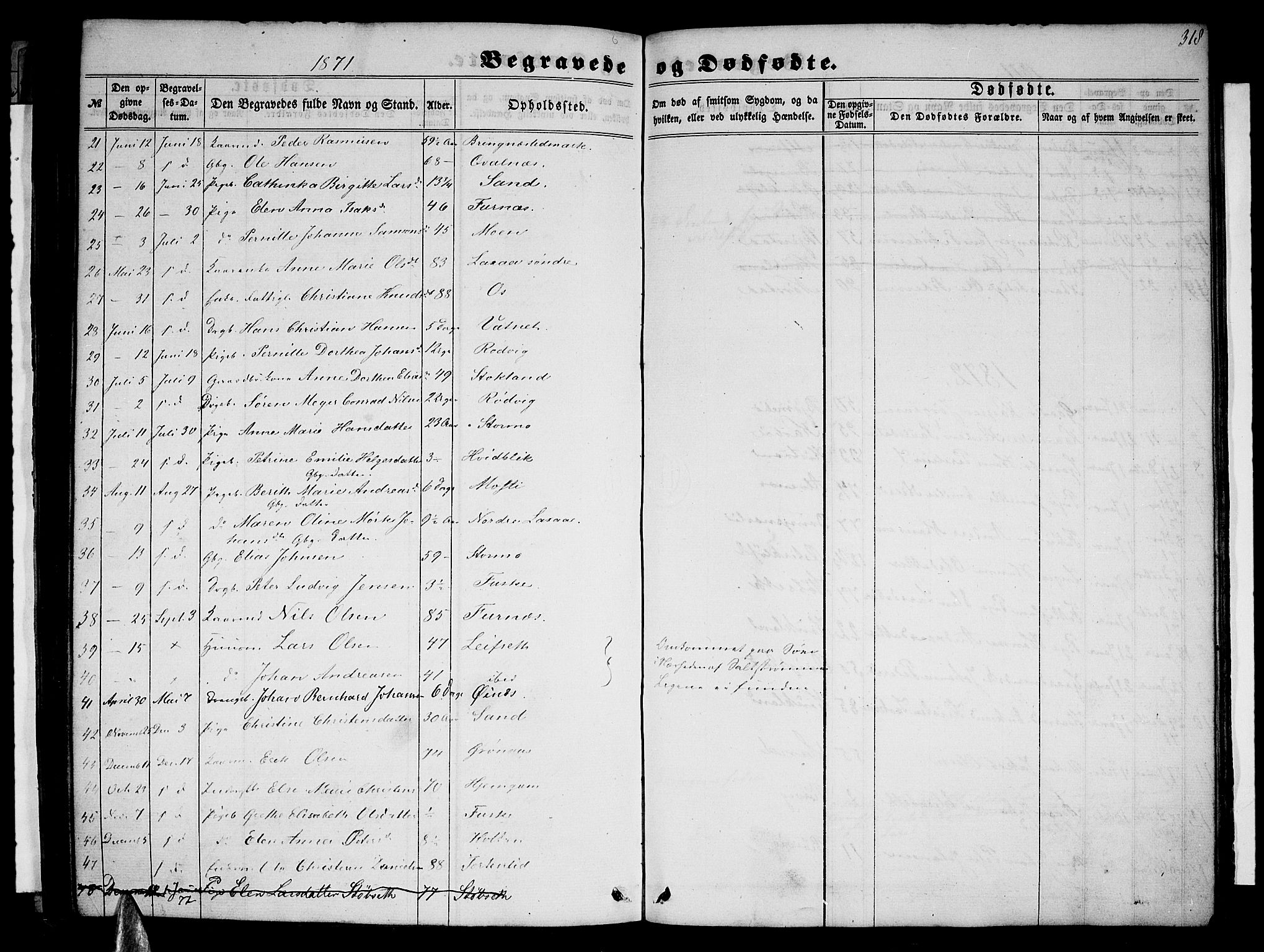 Ministerialprotokoller, klokkerbøker og fødselsregistre - Nordland, AV/SAT-A-1459/852/L0753: Parish register (copy) no. 852C04, 1856-1877, p. 318