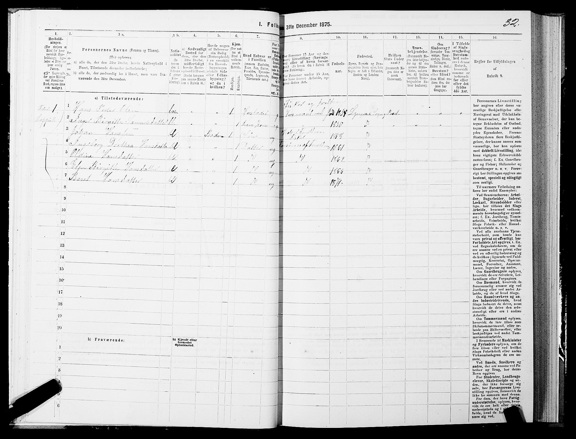 SATØ, 1875 census for 1938P Lyngen, 1875, p. 2032