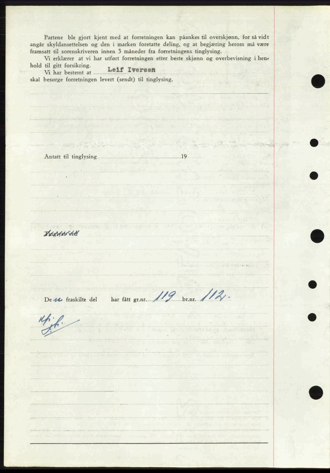 Nordfjord sorenskriveri, SAB/A-2801/02/02b/02bj/L0016a: Mortgage book no. A16 I, 1949-1950, Diary no: : 113/1950