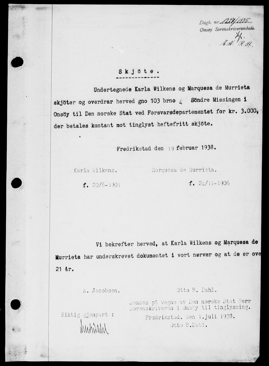 Onsøy sorenskriveri, SAO/A-10474/G/Ga/Gab/L0004: Mortgage book no. II A-4, 1938-1939
