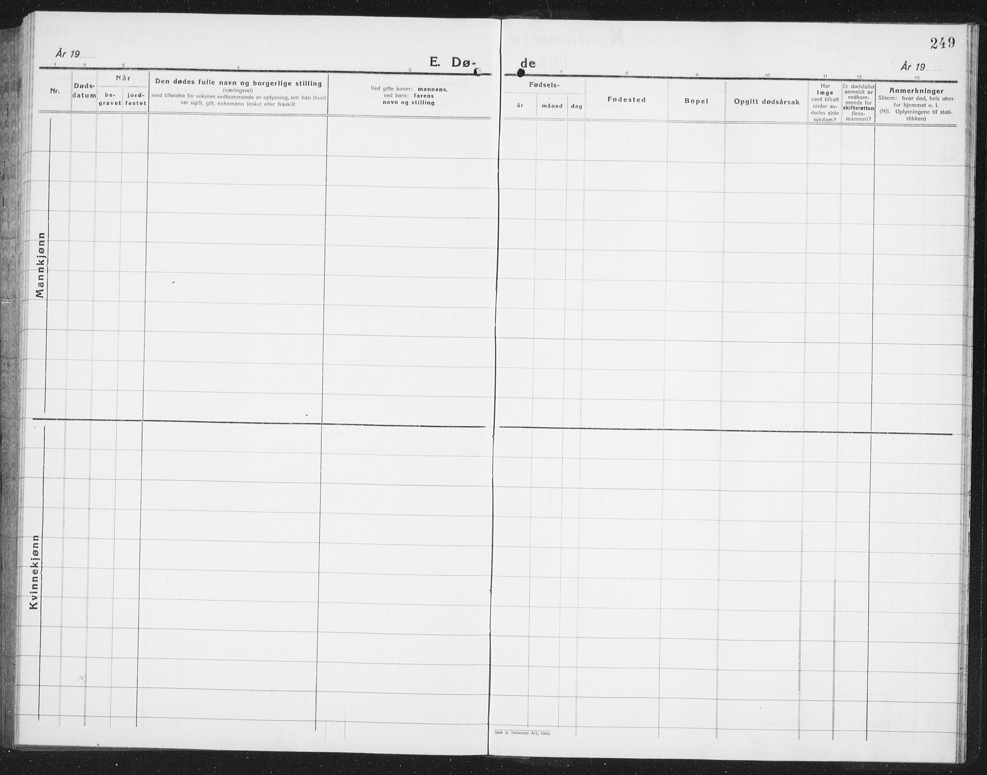 Ministerialprotokoller, klokkerbøker og fødselsregistre - Nordland, SAT/A-1459/877/L1117: Parish register (copy) no. 877C01, 1923-1942, p. 249