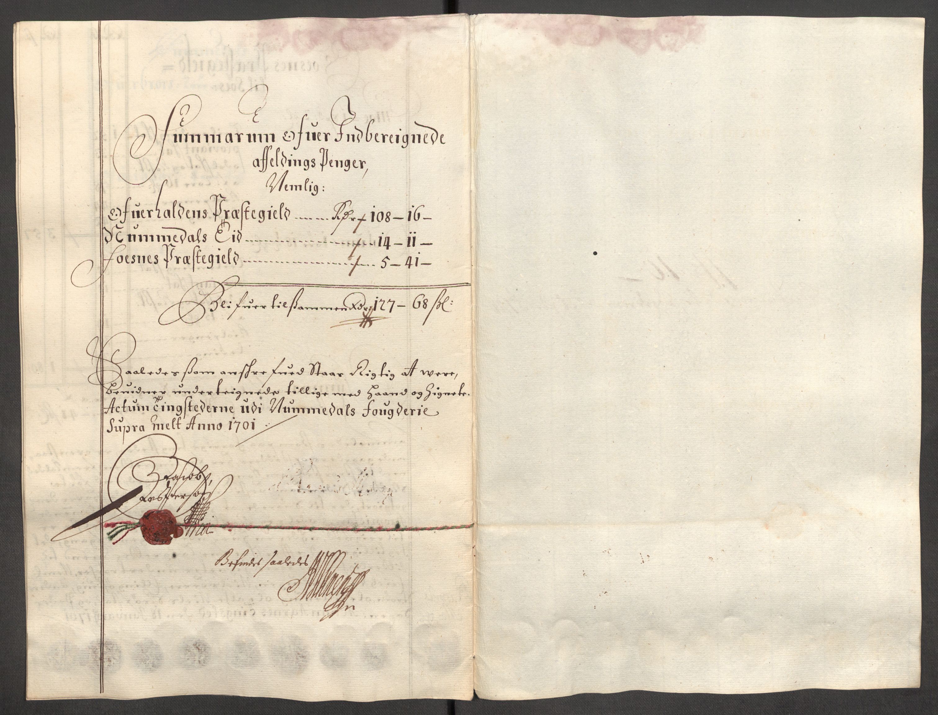 Rentekammeret inntil 1814, Reviderte regnskaper, Fogderegnskap, AV/RA-EA-4092/R64/L4426: Fogderegnskap Namdal, 1699-1700, p. 320