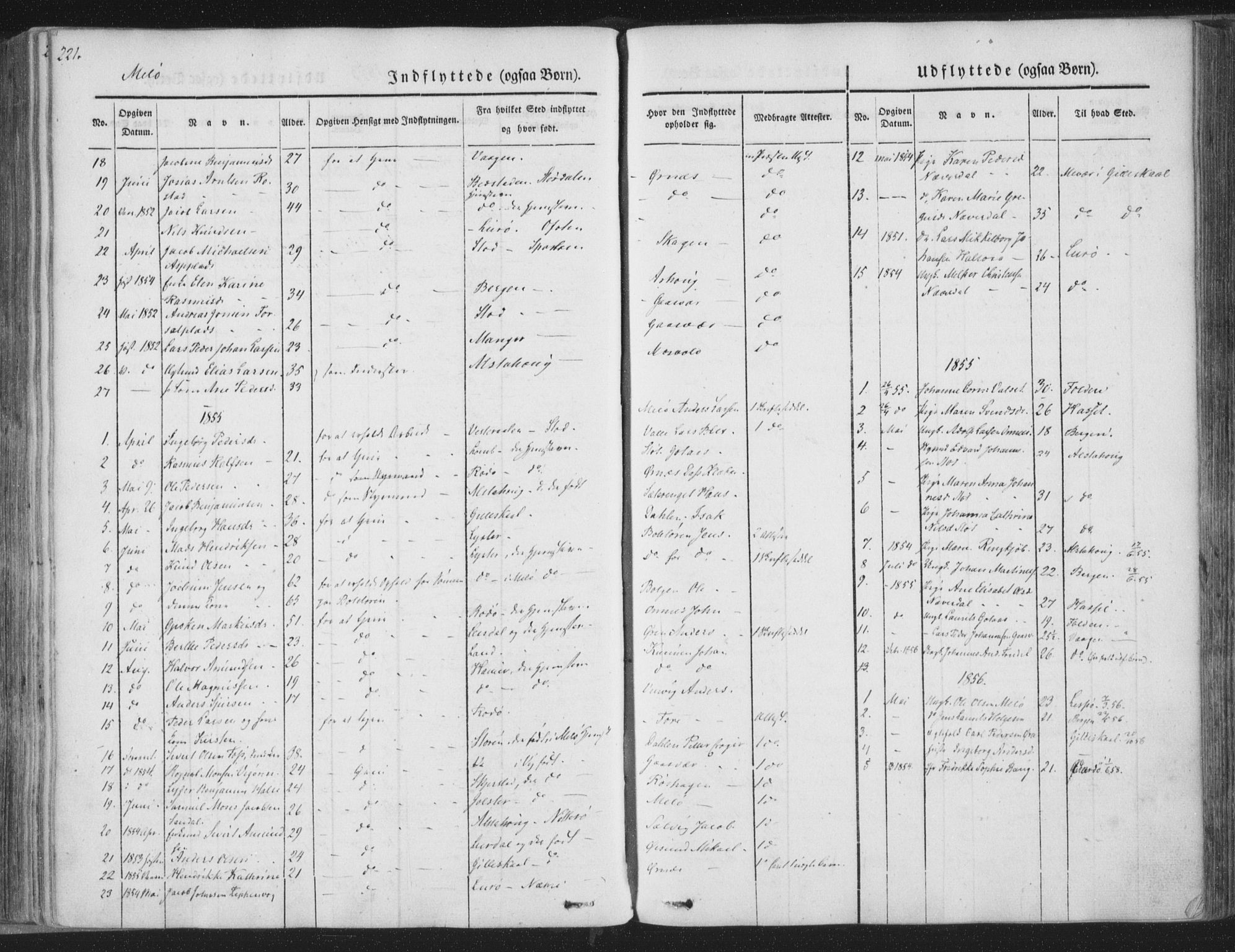 Ministerialprotokoller, klokkerbøker og fødselsregistre - Nordland, AV/SAT-A-1459/841/L0604: Parish register (official) no. 841A09 /2, 1845-1862, p. 221