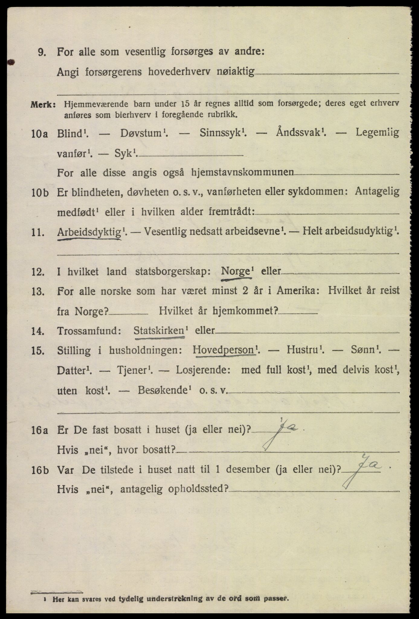 SAK, 1920 census for Tromøy, 1920, p. 3818