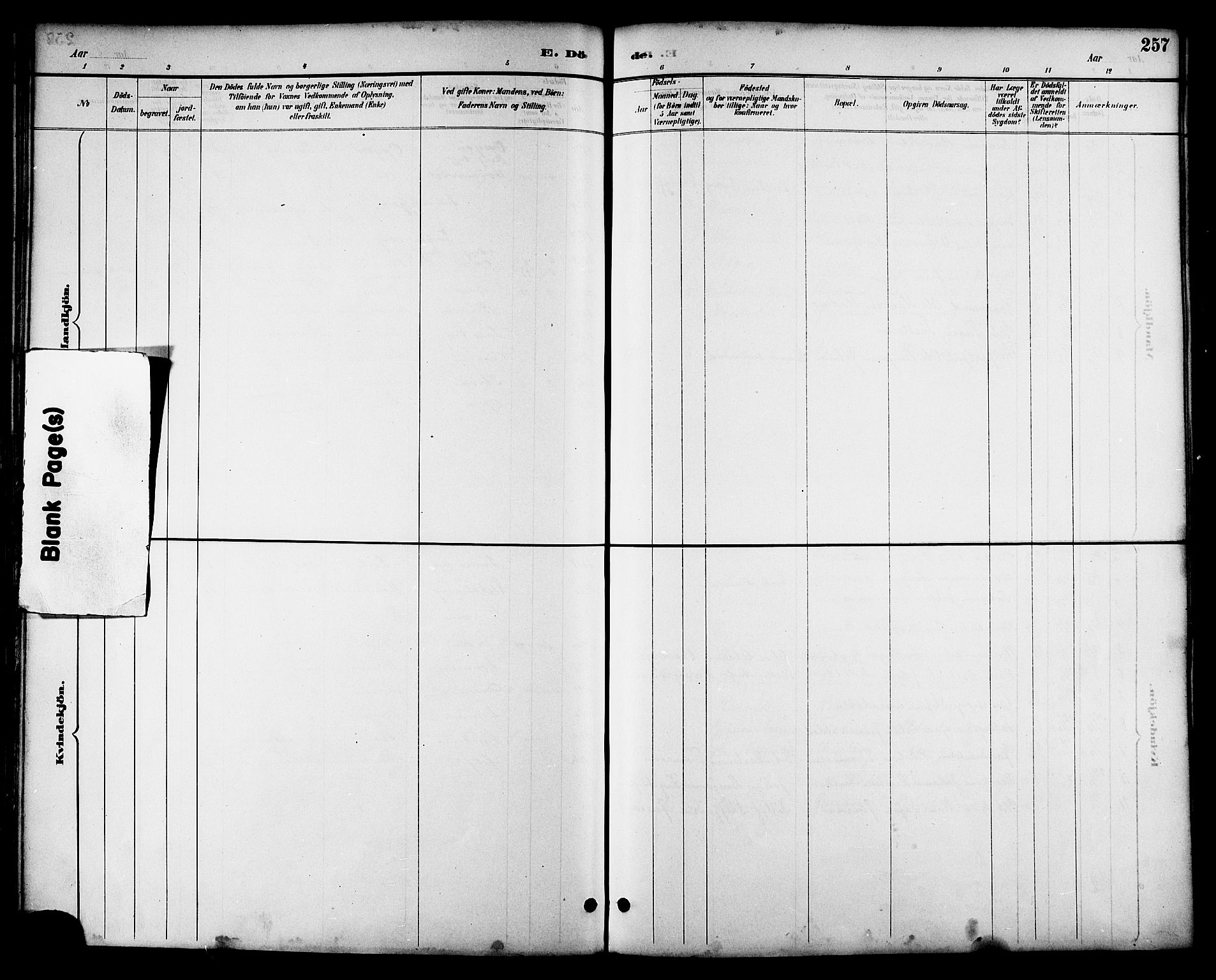 Ministerialprotokoller, klokkerbøker og fødselsregistre - Nordland, AV/SAT-A-1459/814/L0230: Parish register (copy) no. 814C03, 1884-1911, p. 257