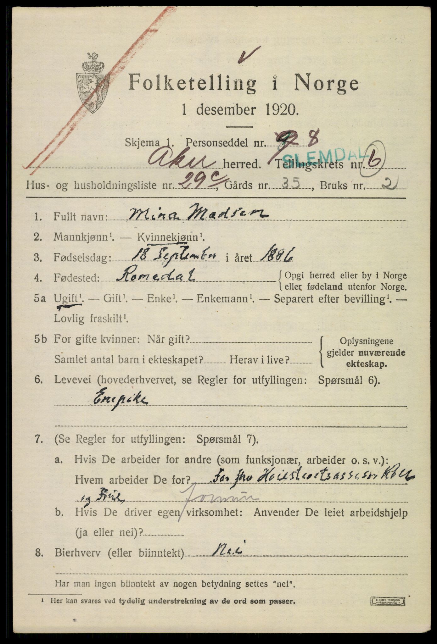 SAO, 1920 census for Aker, 1920, p. 34512