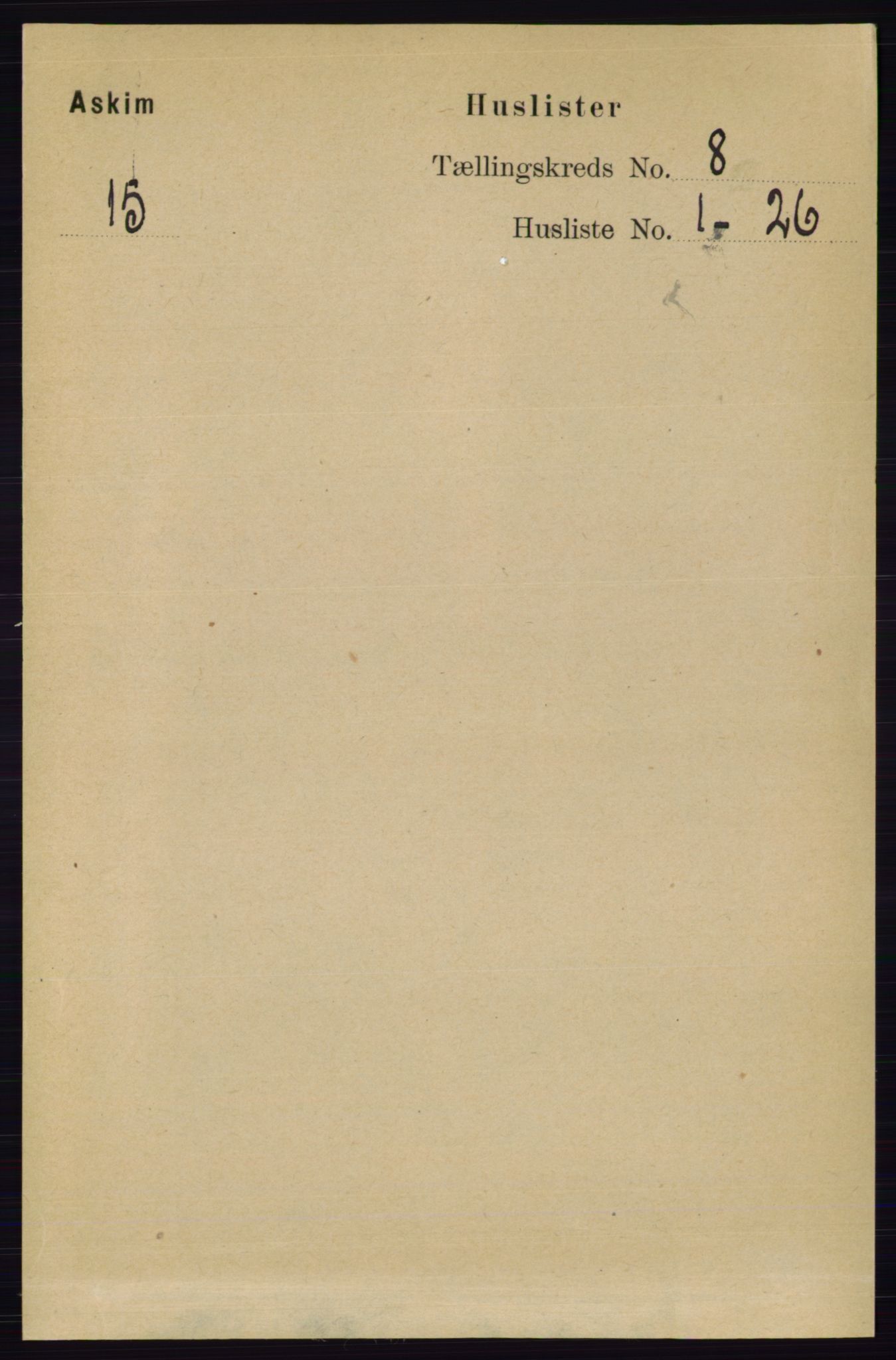 RA, 1891 census for 0124 Askim, 1891, p. 1208