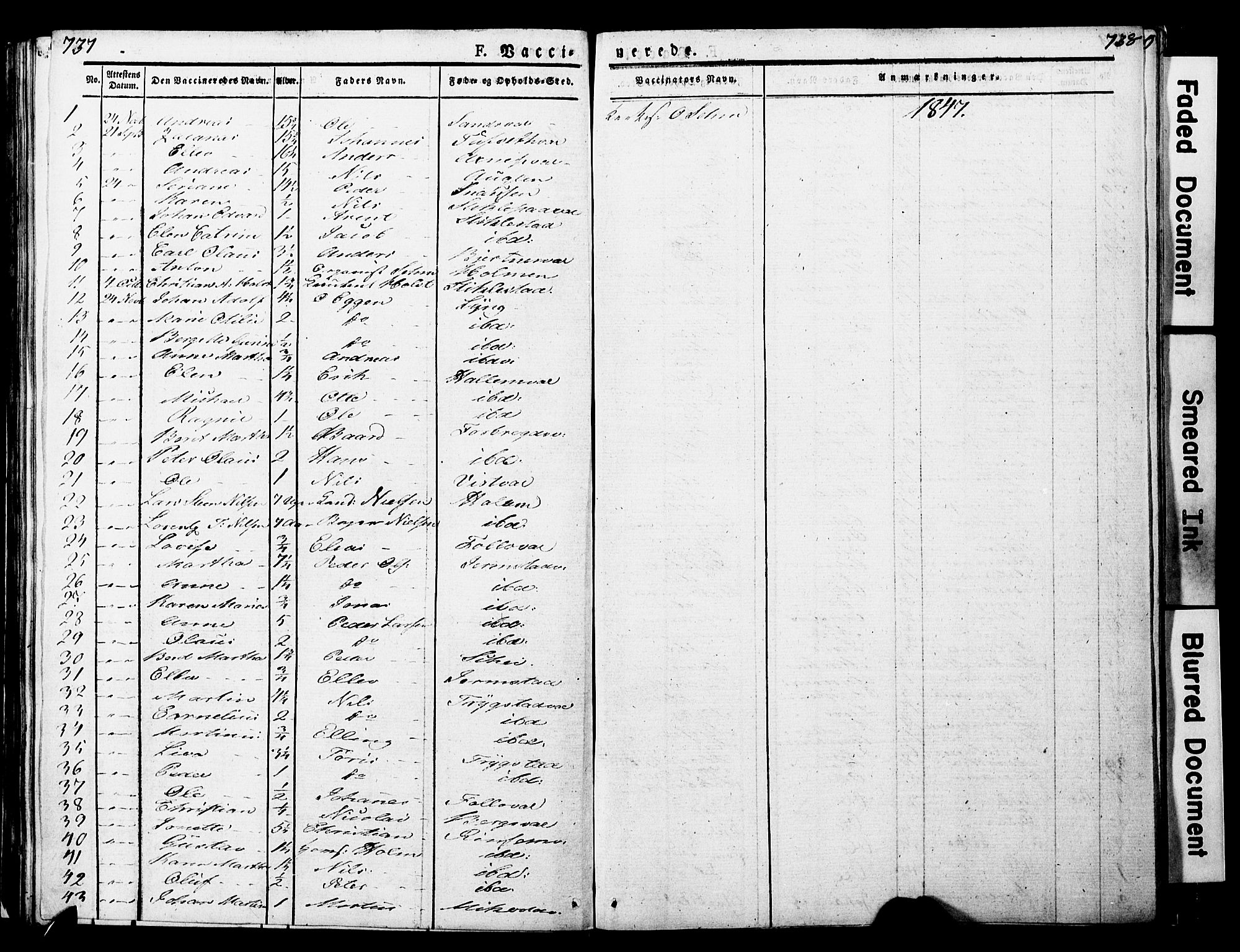 Ministerialprotokoller, klokkerbøker og fødselsregistre - Nord-Trøndelag, AV/SAT-A-1458/723/L0243: Parish register (official) no. 723A12, 1822-1851, p. 737-738